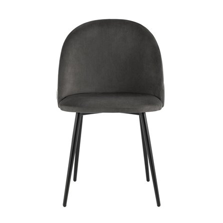 Фолио велюр тёмно-серый ножки металл черные