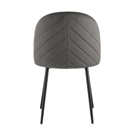 Фолио велюр тёмно-серый ножки металл черные