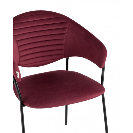 Алексис велюр винный ножки металл черные