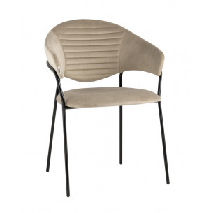 Алексис велюр капучино ножки металл черные