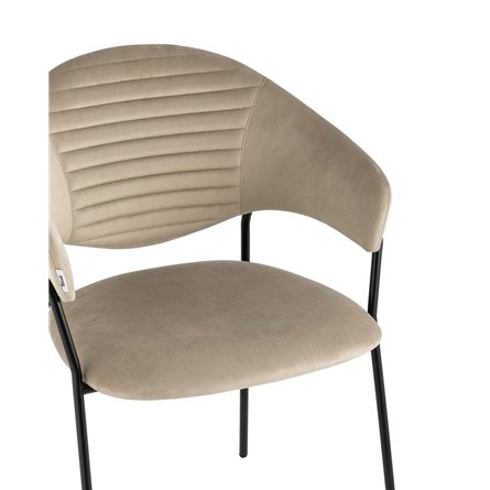 Алексис велюр капучино ножки металл черные