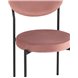 Барбара велюр пыльно-розовый со спинкой, ножки черные металл Барбара велюр пыльно-розовый со спинкой, ножки черные металл