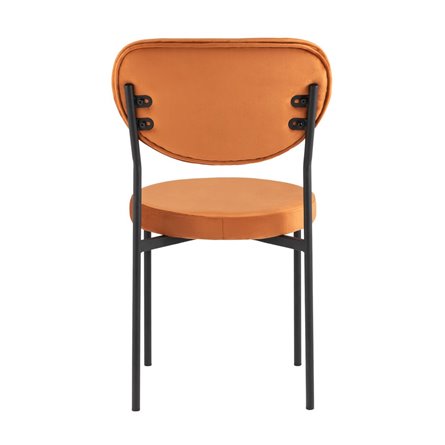 Барбара велюр терракотовый со спинкой, ножки черные металл