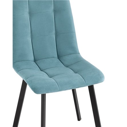 Oliver Square велюр пыльно-голубой ножки квадратные из металла