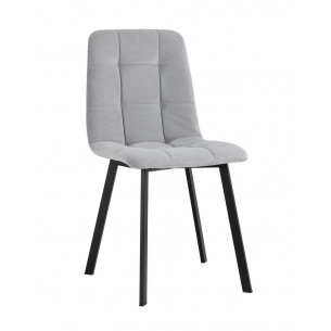 Oliver Square велюр светло-серый ножки квадратные из металла