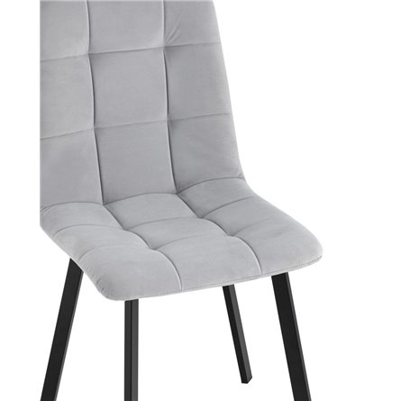 Oliver Square велюр светло-серый ножки квадратные из металла