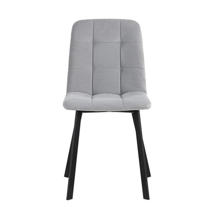 Oliver Square велюр светло-серый ножки квадратные из металла