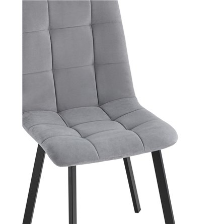 Oliver Square велюр серый ножки квадратные из металла