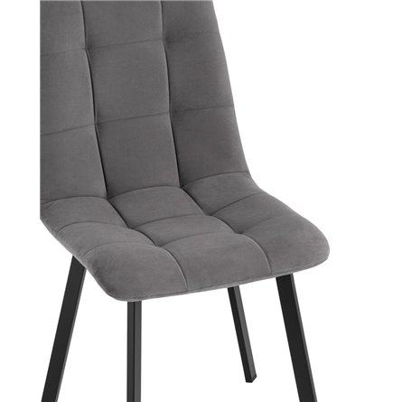 Oliver Square велюр темно-серый ножки квадратные из металла