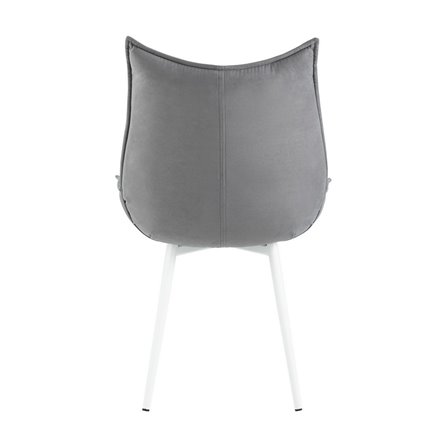 Осло велюр серый белые ножки из металла