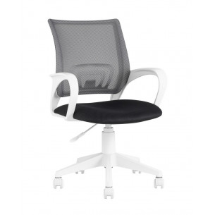 офисное TopChairs ST-BASIC-W серый крестовина пластик белый