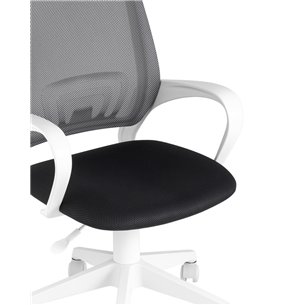 офисное TopChairs ST-BASIC-W серый крестовина пластик белый