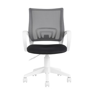 офисное TopChairs ST-BASIC-W серый крестовина пластик белый