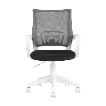 офисное TopChairs ST-BASIC-W серый крестовина пластик белый