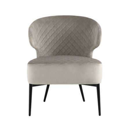 лаунж Royal велюр серо-бежевый ножки металл