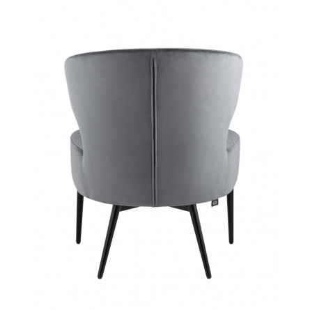 лаунж Royal велюр тёмно-серый ножки металл