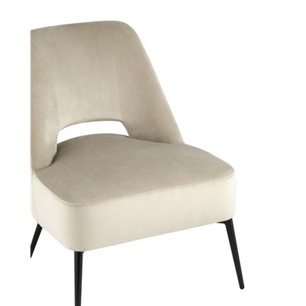 лаунж Бостон велюр бежевый ножки металл