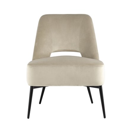 лаунж Бостон велюр бежевый ножки металл