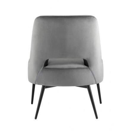 лаунж Бостон велюр тёмно-серый ножки металл