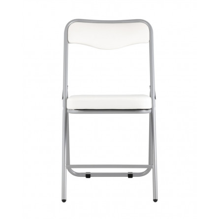 складной Джонни экокожа белый каркас металлик