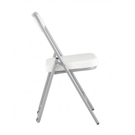 складной Джонни экокожа белый каркас металлик