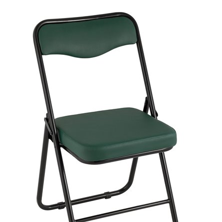 складной Джонни экокожа зелёный каркас черный матовый