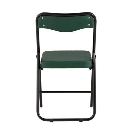 складной Джонни экокожа зелёный каркас черный матовый