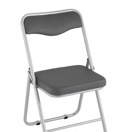 складной Джонни экокожа серый каркас металлик