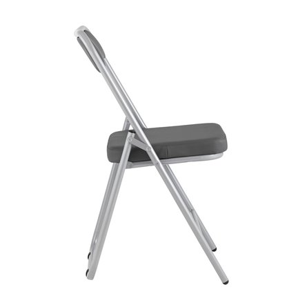 складной Джонни экокожа серый каркас металлик