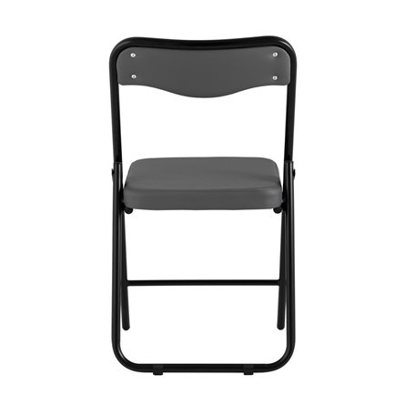 складной Джонни экокожа серый каркас черный матовый