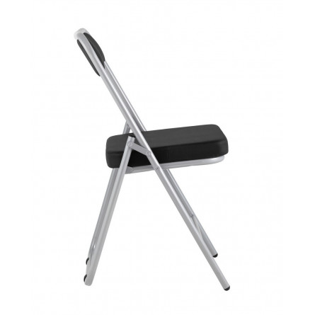 складной Джонни экокожа черный каркас металлик