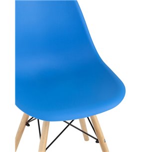 Style DSW циан, литой полипропилен, стальной каркас, натуральный массив бука