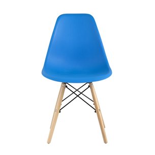 Style DSW циан, литой полипропилен, стальной каркас, натуральный массив бука