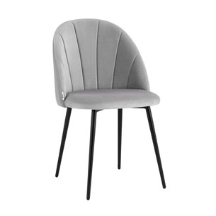 для кухни Логан NEW велюр светло-серый металлические ножки