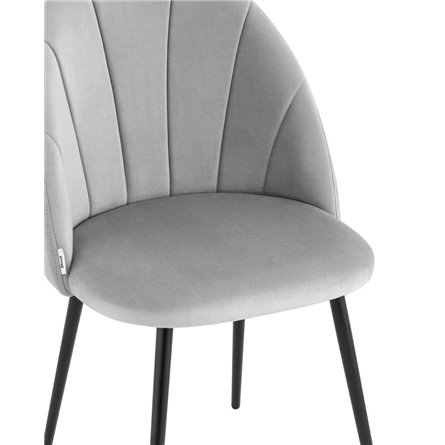 для кухни Логан NEW велюр светло-серый металлические ножки