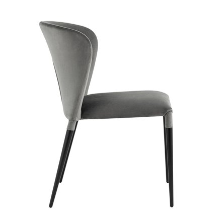 для кухни Лори велюр серый ножки металл