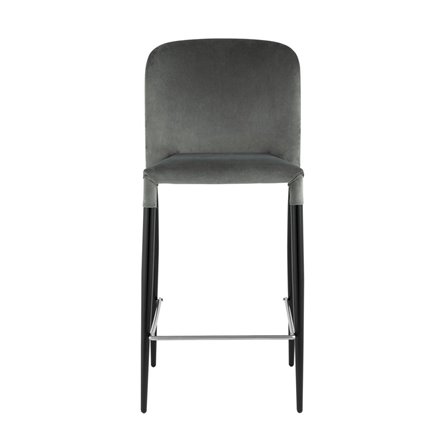 Лори велюр серый ножки металл