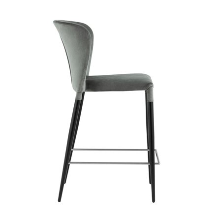 Лори велюр серый ножки металл