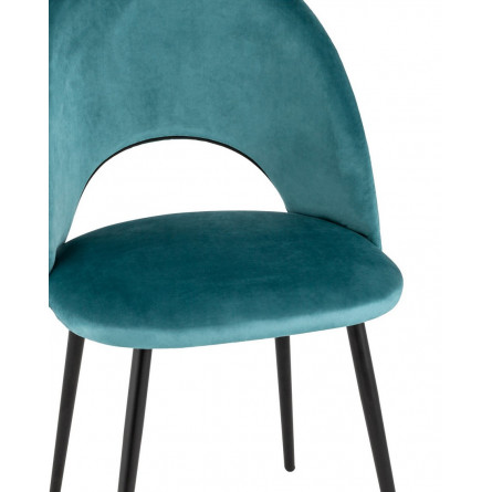 Меган NEW велюр с ромбами сине-зелёный ножки металл чер