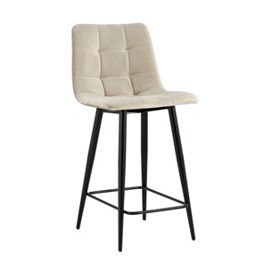 Джанго велюр бежевый ножки металл высота сиденья 60 см