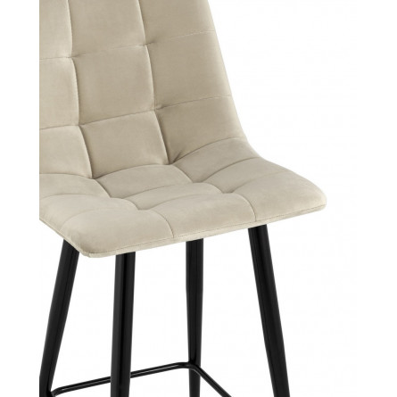 Джанго велюр бежевый ножки металл высота сиденья 60 см