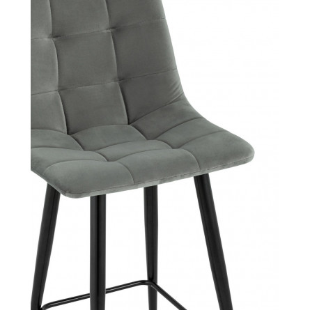 Джанго велюр серый ножки металл высота сиденья 60 см