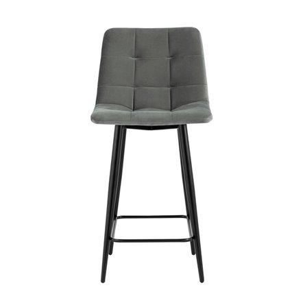 Джанго велюр серый ножки металл высота сиденья 60 см