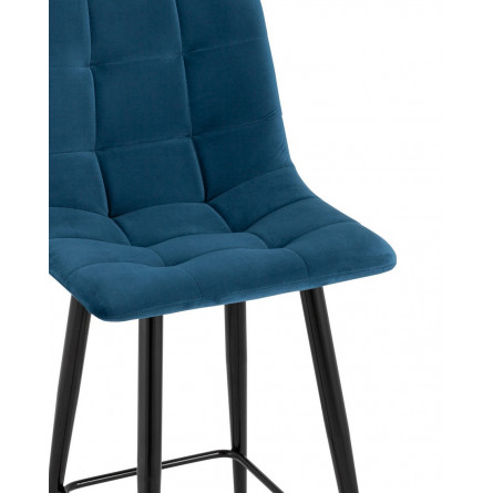 Джанго велюр синий ножки металл высота сиденья 60 см