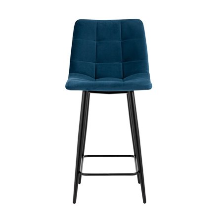 Джанго велюр синий ножки металл высота сиденья 60 см
