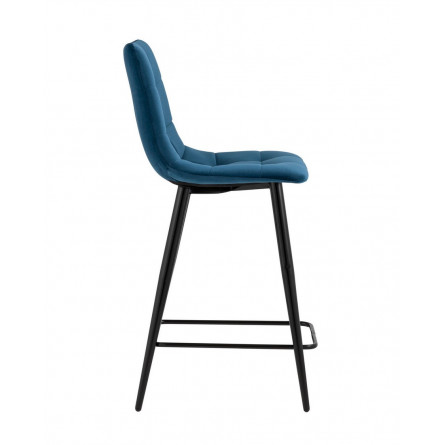 Джанго велюр синий ножки металл высота сиденья 60 см