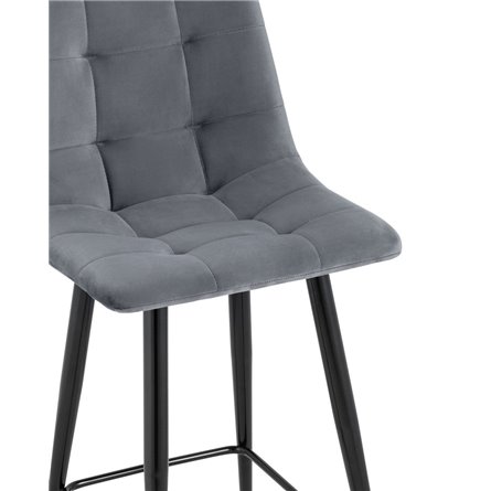 Джанго велюр тёмно-серый ножки металл высота сиденья 60 см