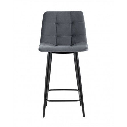 Джанго велюр тёмно-серый ножки металл высота сиденья 60 см