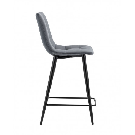 Джанго велюр тёмно-серый ножки металл высота сиденья 60 см