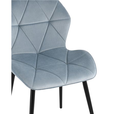 обеденный Эдвин велюр пыльно-голубой ножки металлические